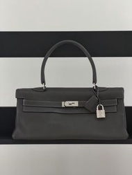 sold啦Hermes shoulder kelly42 石墨灰銀扣