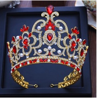 Miss Universe Wedding Stage Show Tiaras Crown Queen Rhinestone Pearl  Tiara Party Hair Jewelry for P