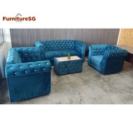 Fabric Set 1/2/3 Seater Chesterfield Sofa