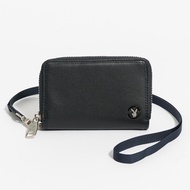 PLAYBOY-Coin Purse With Neck Lanyard Prestigious Series-Dark Blue