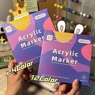 全城熱賣 - 48色丙烯馬克筆套裝學生丙烯筆兒童可水洗畫筆防水水性高光筆