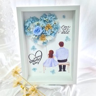 FREE DELIVERY - Best Dad - Fathers Day Flower - Preserved Flower - Floral Artwork - Flower Delivery 
