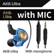 QKZ AK6-Ultra in-Ear Dynac Headphones/Wired Headset/Monitoring earphone/Line control with crophone/E