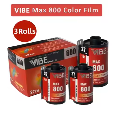 1/3/5/10Rolls VIBE Max 800 Color Film ISO 800 135 Negative Film 27EXP/Roll 35mm Film for VIBE 501F/K