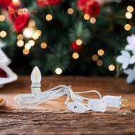 [Gamchiano] Christmas Village Light C7 Bulb Socket US Plug Light Fixture Christmas Tree Scene E12 So