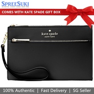 Kate Spade Wristlet In Gift Box Large Wristlet Staci Medium Wristlet Wallet Black # K6138