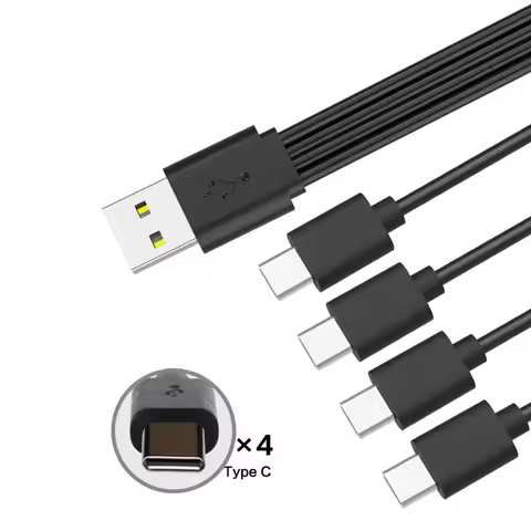 Type-C 1 to 4 Port Type C USB C to USB Y Splitter Multiple Charging Cable Cord For Xiaomi Huawei Sam