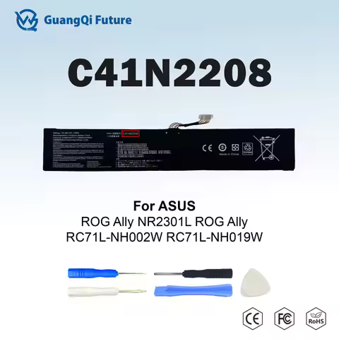 C41N2208 battery 100% Tested For ASUS ROG ALLY Gaming Handheld Series of RC71L/PC71L 74Wh mod upgrad
