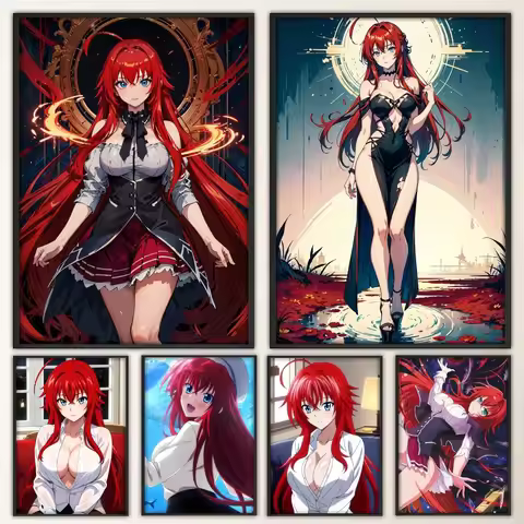 Rias Gremory High School DxD Poster Prints Poster Wall Painting Bedroom Living Room Wall Bar Restaur