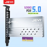 JEYI PCIe 5.0 to M.2 NVMe Adapter Card, PCIE X4/X8/X16 to M2 SSD Coverter with Aluminum Heatsink for