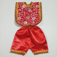 Santo Niño / Sto. Nino / Sto. Niño Clothes / Dress / Vest / (Large | 11" x 21" Red, Yellow, & Gold)