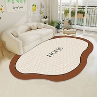 Carpet Floor Mats Irregular Living Room Floor Mats Leather Wipeable Rinse-Free Can Cut Balcony Clouds One Wipe Dirt-Resistant Sunscreen Thick Cushion