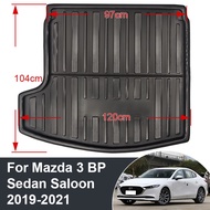 Car Rear Trunk Liner Cargo Boot Mat Floor Tray Carpet Mud Kick Pad For Mazda 3 Mazda3 4-Dr Sedan  2020 2021