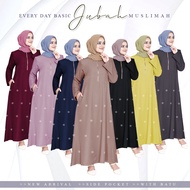 EVERYDAY BASIC JUBAH MUSLIMAH WITH BATU