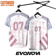 2025 COQUETTE RIBBON Jersey Coquette Custom Nama Microfiber Jersey Sport Retro Collar Quick Dry Baju