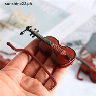 SUNSHINE22  1/12 Dollhouse Mini Musical Instrument Model Classical Guitar Violin For Doll   PH