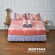 Soraya Bedsheet CVC Queen Rubber Bedspread Size 160x200x30cm