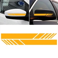 [amazingps] 2pcs Car Racing Stripe Stickers Rearview Mirror Reflective Vinyl Decals Decoration Fashion Car Styling Waterproof Sticker [SG]