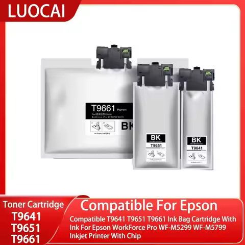 Compatible T9641 T9651 T9661 Ink Bag Cartridge With Ink For Epson WorkForce Pro WF-M5299 WF-M5799 In