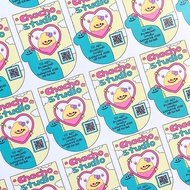 dino flower Address Sticker A3 Parcel Box (25 Pieces/1 Sheet)