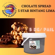 CHOCOLATE SPREAD 5STAR 5KG / COKLATE BINTANG LIMA 5KG 100% HALAL / COKLAT SPREAD 5KG / CHOCOLATE PAS