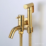 Mop Pool with Spray Gun Faucet Extended Gold Toilet Rinse Pressurized Balcony Splash-Proof All Coppe