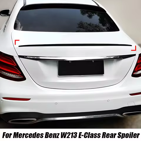 For Mercedes Benz Accessories W213 E250 E634D 2016+ E-Class Car Rear Wing Trunk Tail Spoiler Lip Rub