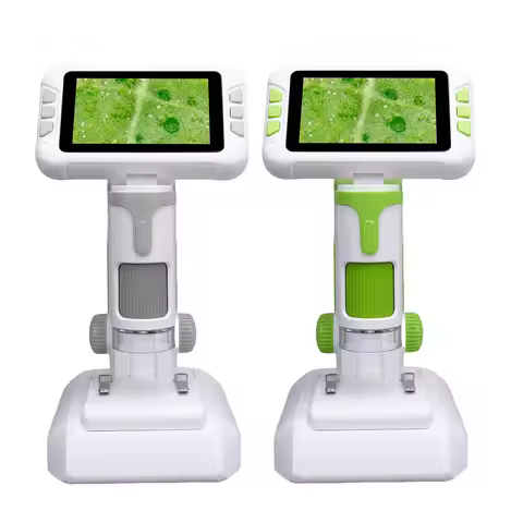 Kids Digital Microscope Kids Microscope 1600X 4 Inch LCD Screen Handheld Desktop Digital Microscope