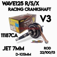 KHAS WAVE125 RACING CRANKSHAFT V3 FURIOUS ONCE JET 7MM （11187CA）