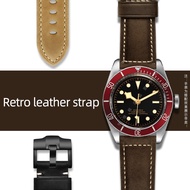 Cowhide Leather Watch Strap 22mm 20mm for Tudor Black Bay GMT Tissot Breitling Series Brown Wrist Strap Men's Watch Accessories