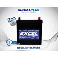 EXCEL NS60L 48B24L/ 50B24L & 55B24L Mf Battery (Kering)  for Proton Waja, Savvy, Iswara, Honda City,