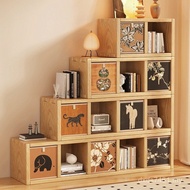 Area Back Wall Bookcase Reading Floor Retro Shelf Cabinet Lattice Family Bookshelf Low Living Room S