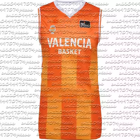 New Valencia Basket Trendy 3D Printed Spain Basketball Jersey Vest Adults & Kids Breathable Quick Dr