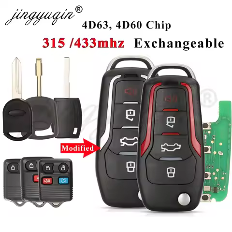 jingyuqin CWTWB1U331 Modified Remote Car Flip Key for Ford F150 Explorer Focus Edge Escape Ranger Mu