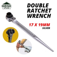 Double Socket Scaffolding Ratchet Wrench Spanner 14x17mm / 17x19mm / 19x21mm / 24x27mm