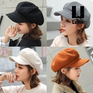 LETCE Newsboy Cap Women Baker Boy Hats Visor Hat Autmn Winter Fedora Wool Caps