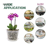 QJZB1 5Pcs/Set Transparent Orchid Pots Flower Pot Orchid Plant Pots With Holes Plant Growth Container Flowerpot With Tray For Garden