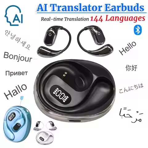 Wireless Translation Earbuds Real Time Translation Headphones Rechargeable Translation Earphone For 