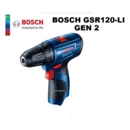 [Ready Stock] BOSCH GSR120-LI GEN 2 CORDLESS DRILL DRIVER (SOLO) Drill Battery GSR120 GSR120Li