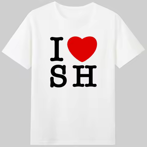 I Love Beijing anghai Hong Kong Taiwan New York Bangkok T-irt Crew Ne ort Sve Faion Urban Loose Fit