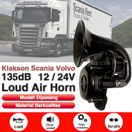 BARU Klakson Mobil Truk Angin 12/24V terompet Angin Keong Scania Volvo Trompet Super Loud 135dB