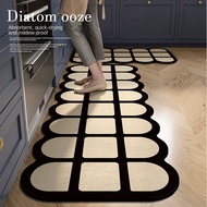 Kitchen Dedicated Long Floor Mats Wipeable Diatom Mud Mats Washable Anti-Slip Waterproof Oil-Proof Mats Water-Absorbent Diatom Mud Mats Carpets Entrance Mats Bathroom Bathroom Mats Household Wear-Resistant Dirt-Res