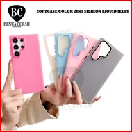 2 IN 1 CASE COLOR LIQUID SILICON JELLY FOR XIAOMI poco C40 C65 C71 C75 poco F3 F3 GT F4 GT F5 poco M