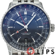 百年靈 Navitimer 自動 GMT 41 A32310/A32310251B1A1 不鏽鋼男士腕錶，黑色，成色極佳，含原廠錶盒和保固卡。 [未使用]