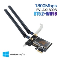 FENVI WiFi 6 PCIe Adapter 1800Mbps AX1800 Wireless Desktop PCIe Adapter BT5.2 802.11AX Dual Band 2.4