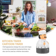 EPOCH Kitchen Timer, Chef Shaped Cartoon Cooking Time Manager Clock, Durable Multipurpose Digital Me