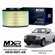 MXR DISPOSABLE AIR FILTER AB399601AB FOR FORD RANGER WTRAK, XLT, XLS, FX4 (2008-2019 MAZDA BT50