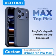 Vention Liquid Silicone Magnetic Case for iPhone 17 Micro-Suede Lining Drop-Proof Cover Compatible w