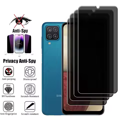 4Pcs For Samsung Galaxy A12 Glass For Samsung A12 Screen Protector 9H HD Protective Anti-Spy Privacy