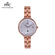 PPC-DI05 นาฬิกาข้อมือนาฬิกาข้อมือผู้หญิงกันน้ำสายสแตนเลสมีประกัน 1 ปี แบรนด์ PPC FONTAINEBLEAU